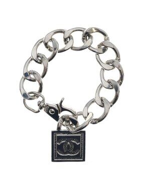 Chanel 04A CC Chain Bracelet CC Logo Silver